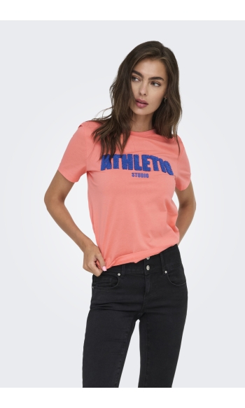 ONLTES LIFE REG S/S TOP CS JRS 15369093 FUSION CORAL/ATHLETIC