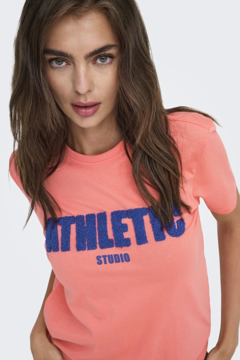 Only oranje dames t-shirt | Close up