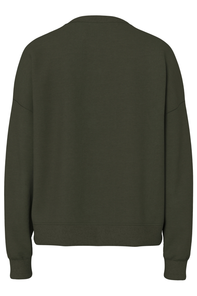 Pieces groene dames sweater | Achteraanzicht