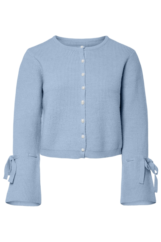 Pieces blauwe dames vest | Vooraanzicht