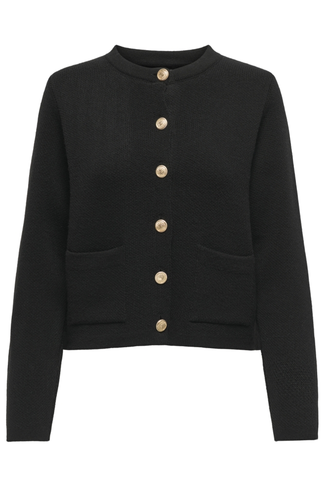 Jacqueline de Yong zwarte dames vest | Vooraanzicht