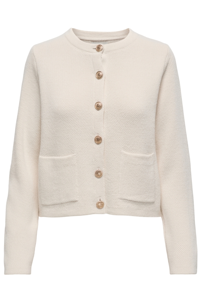 Jacqueline de Yong beige dames vest | Vooraanzicht
