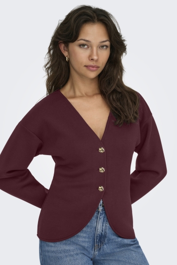 Only Vest ONLNAOMI L/S CARDIGAN SWT 15364479 DECADENT CHOCOL