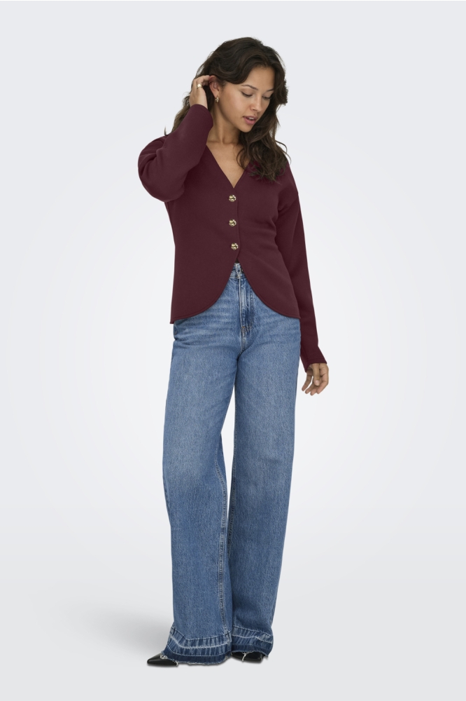 Only bordeaux dames vest | Model