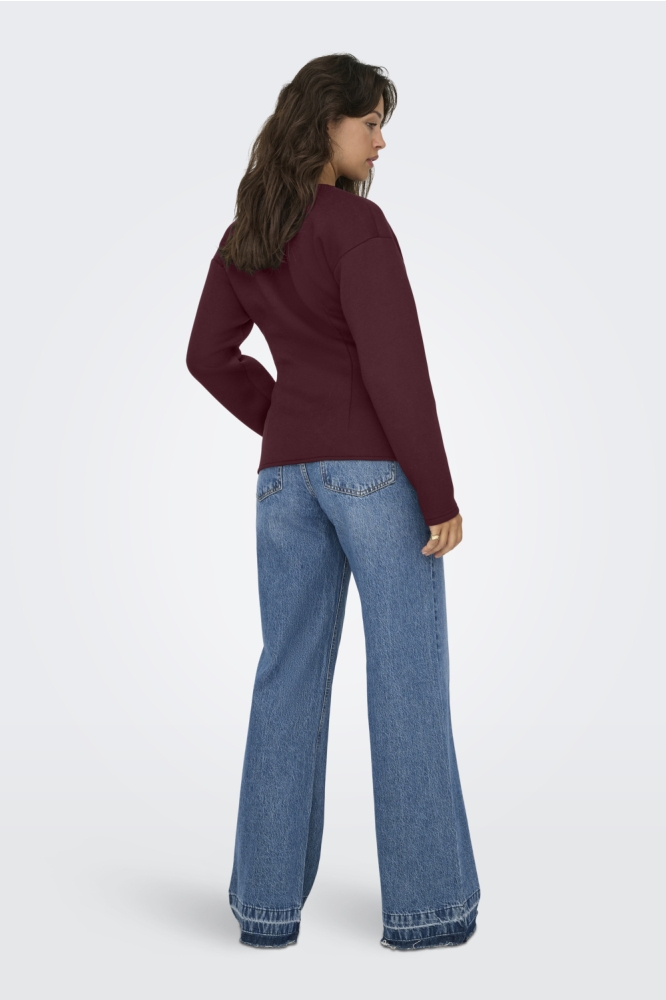 Only bordeaux dames vest | Model