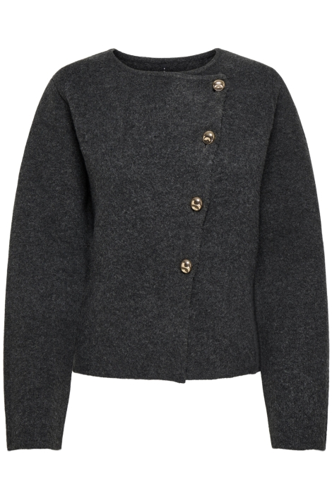 Only grijze dames vest | Vooraanzicht