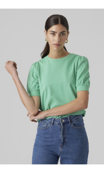 AWKERRY 2/4 O-NECK TOP NOOS 10275520 Jade Cream