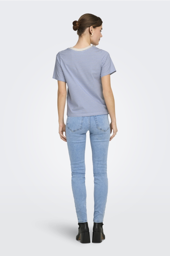 Jacqueline de Yong blauwe dames t-shirt | Model