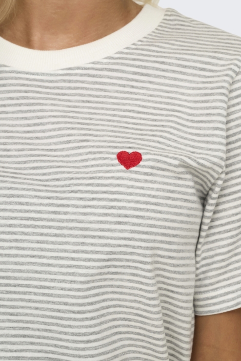 Jacqueline de Yong witte dames t-shirt | Close up