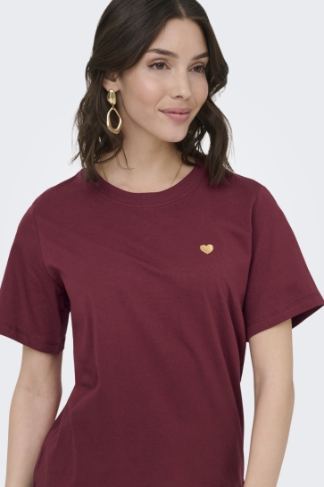 Jacqueline de Yong jdypisa s/s print top jrs noos Bordeaux