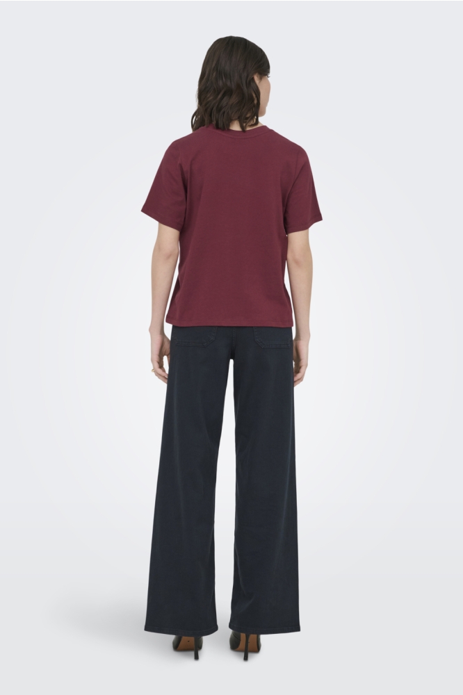 Jacqueline de Yong bordeaux dames t-shirt | Model