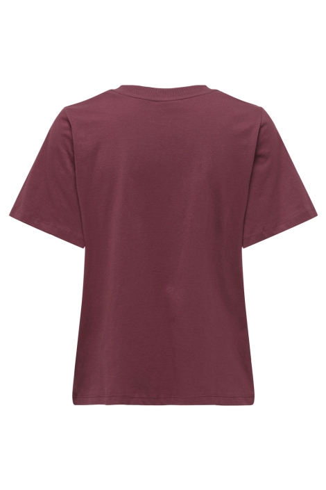 Jacqueline de Yong bordeaux dames t-shirt | Achteraanzicht