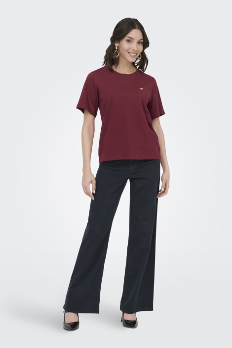 Jacqueline de Yong bordeaux dames t-shirt | Model