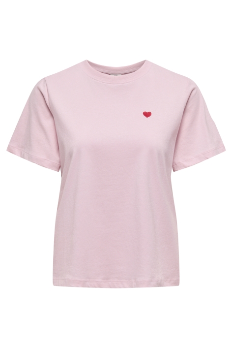 Jacqueline de Yong roze dames t-shirt | Vooraanzicht