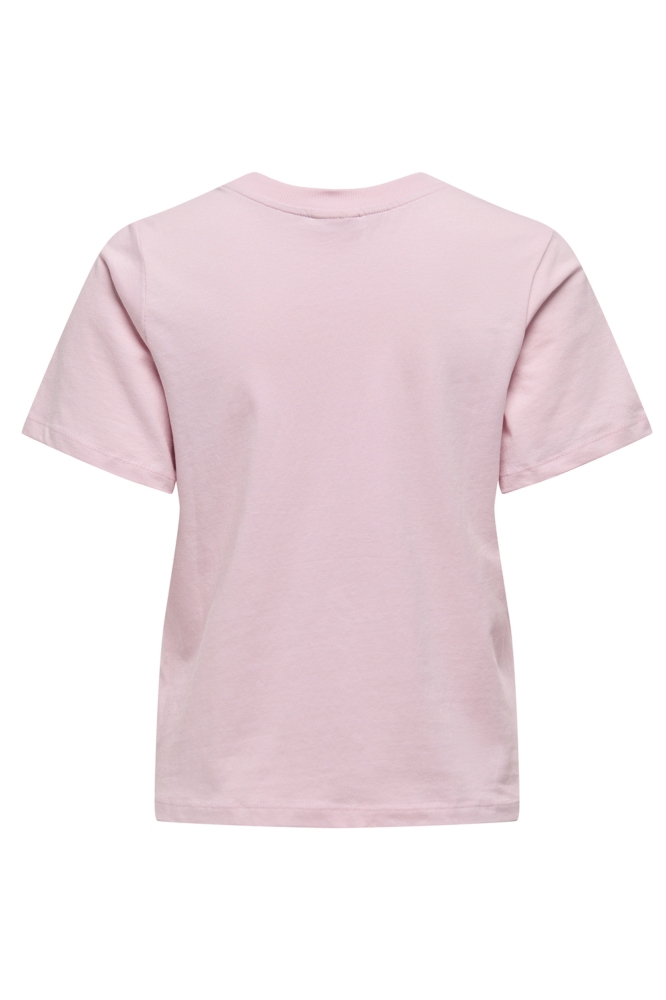 Jacqueline de Yong roze dames t-shirt | Achteraanzicht