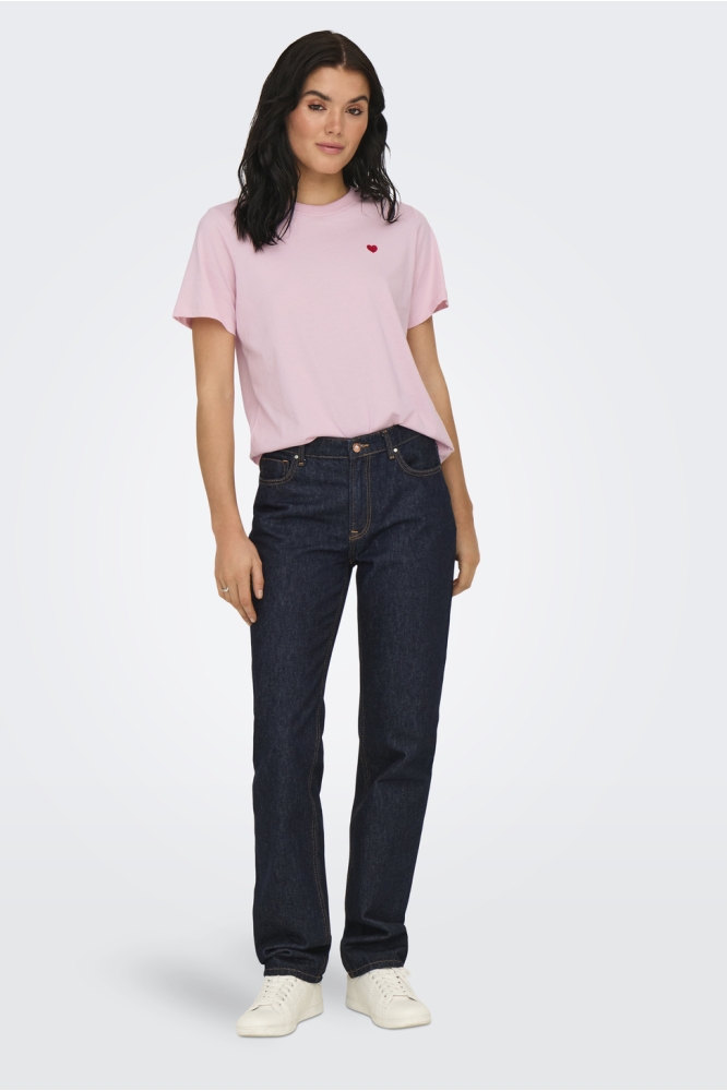 Jacqueline de Yong roze dames t-shirt | Model