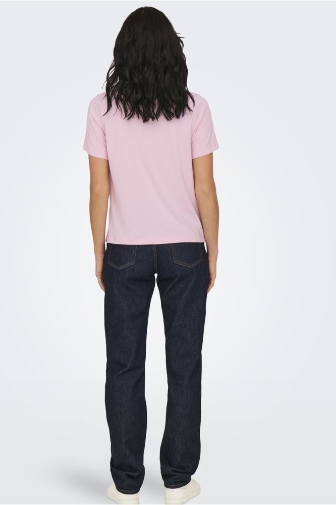 Jacqueline de Yong roze dames t-shirt | Model