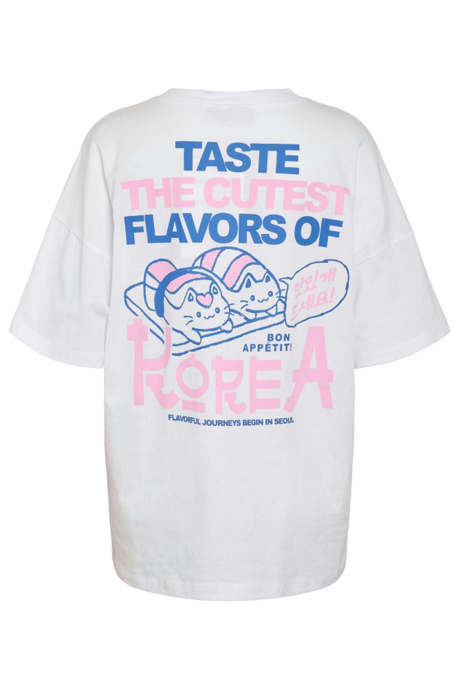 Noisy may witte dames t-shirt | Achteraanzicht