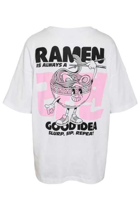 Noisy may witte dames t-shirt | Achteraanzicht