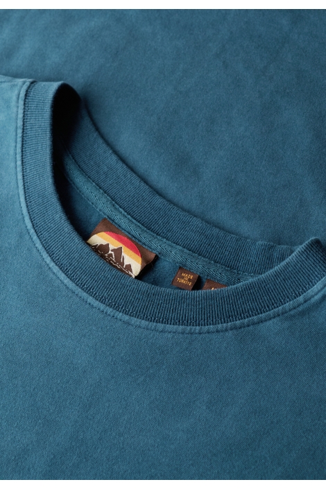 Superdry blauwe heren t-shirt | Close up