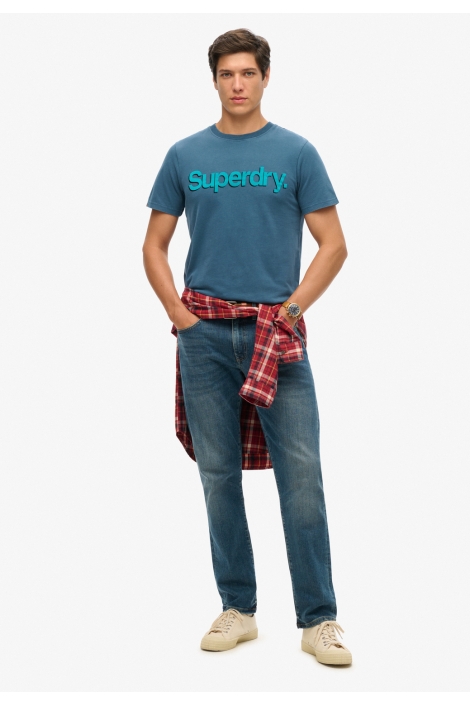 Superdry blauwe heren t-shirt | Model