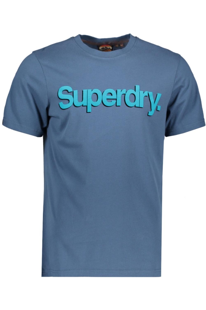 Superdry blauwe heren t-shirt | Vooraanzicht