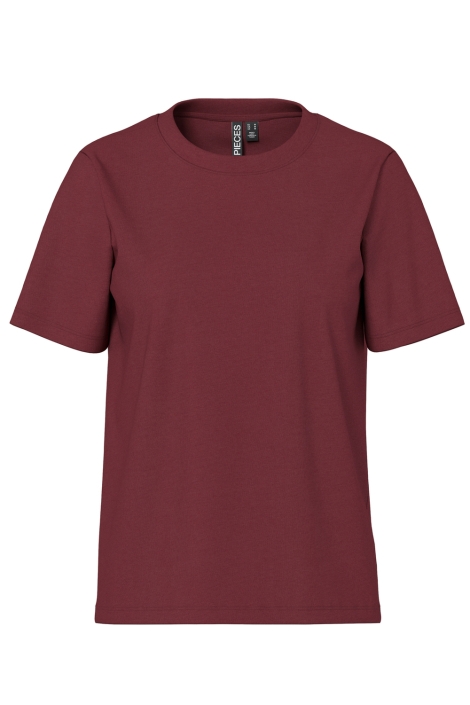 Pieces bordeaux dames t-shirt | Vooraanzicht