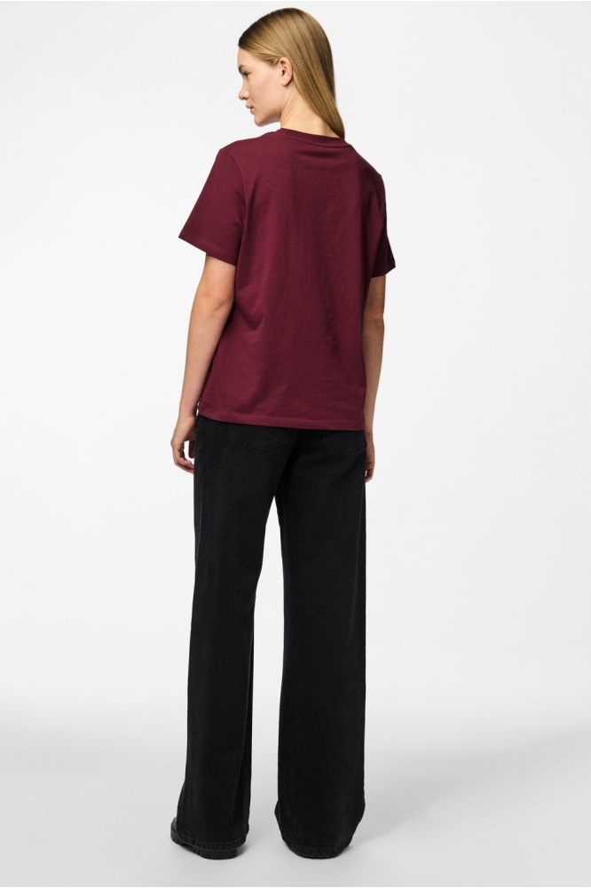 Pieces bordeaux dames t-shirt | Model