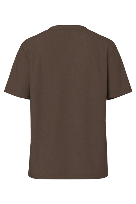 Pieces bruine dames t-shirt | Achteraanzicht