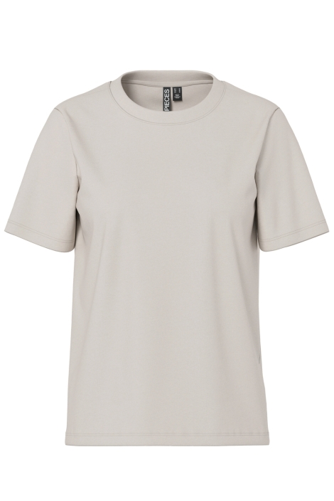 Pieces beige dames t-shirt | Vooraanzicht