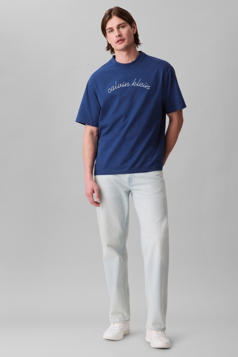 Calvin Klein blauwe heren t-shirt | Model