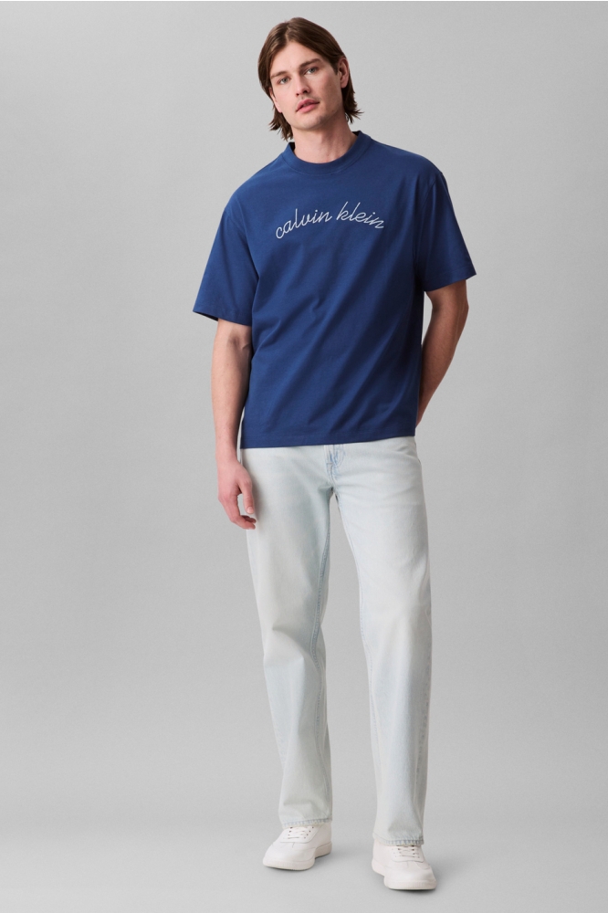 Calvin Klein blauwe heren t-shirt | Model
