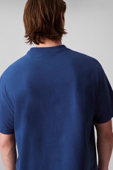 Calvin Klein blauwe heren t-shirt | Close up
