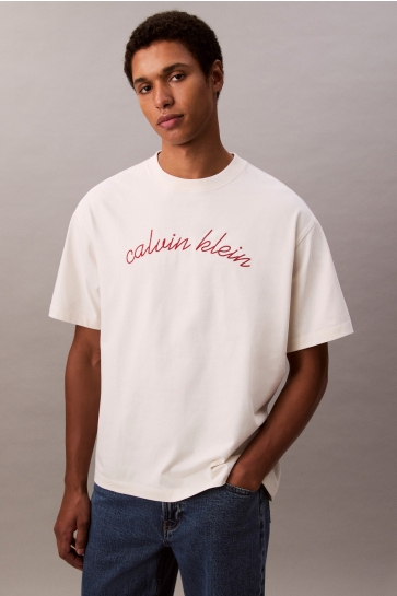 Calvin Klein T-shirt SS CNTR CHN STTCH 16 LV04RC225G YAS TOFU