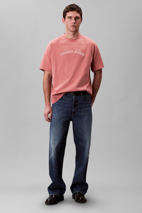 Calvin Klein oranje heren t-shirt | Model