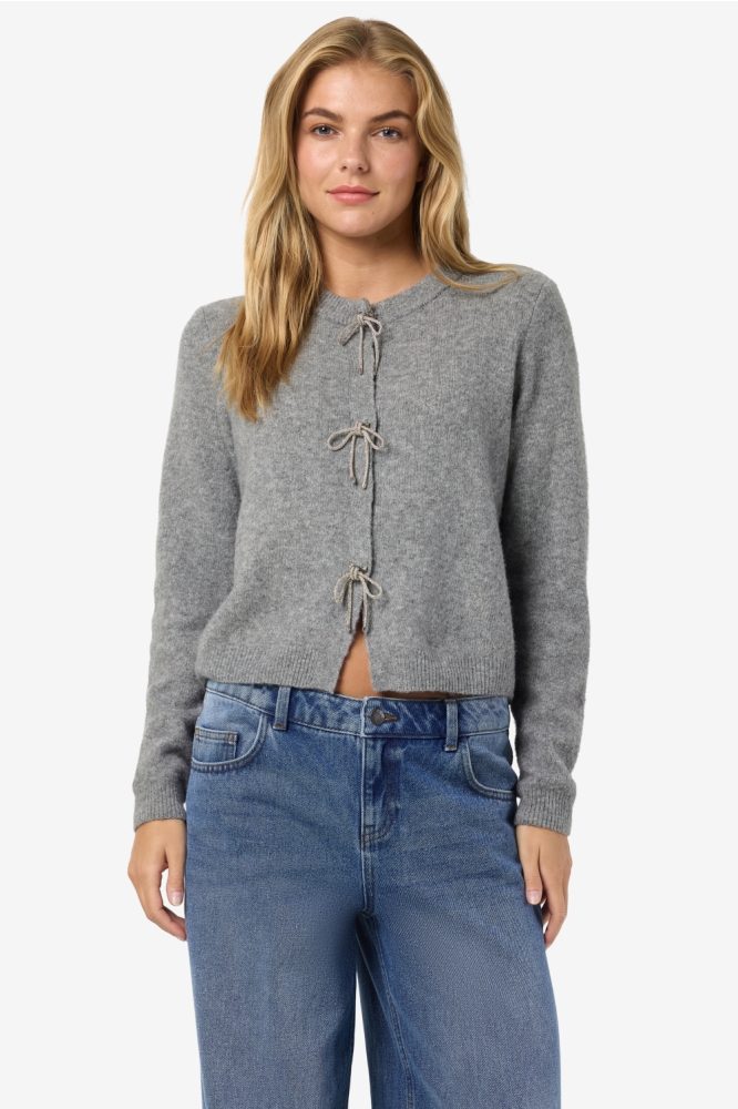 Noisy may grijze dames vest | Model vooraanzicht