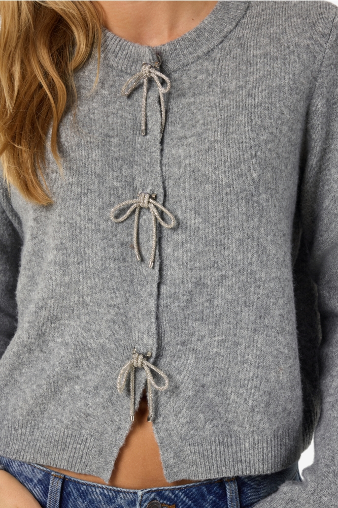 Noisy may grijze dames vest | Close up