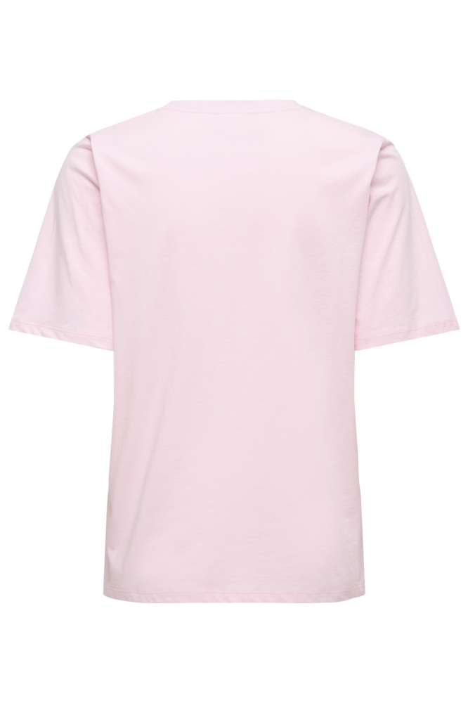 Jacqueline de Yong roze dames t-shirt | Achteraanzicht