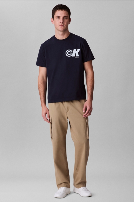 Calvin Klein blauwe heren t-shirt | Model