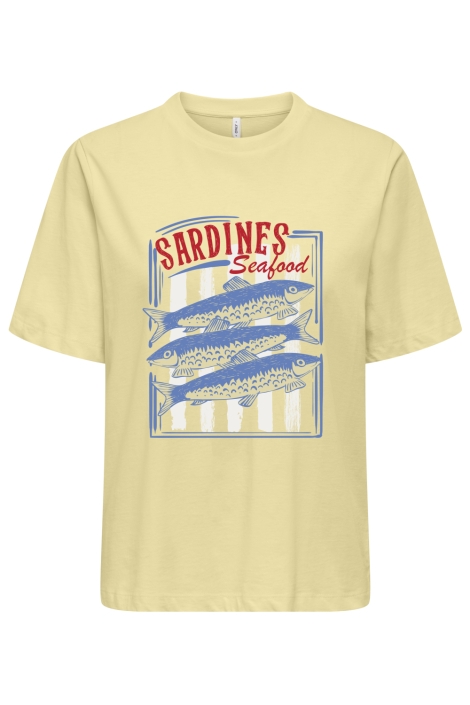 Only gele dames t-shirt | Vooraanzicht