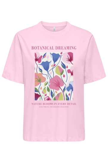 Only T-shirt ONLTRUDY S/S BOXY TEE CS JRS 15338541 Cherry Blossom/Botanical