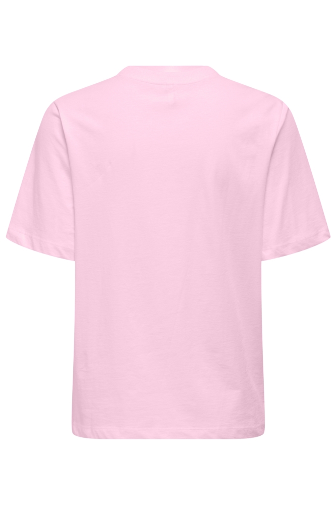 Only roze dames t-shirt | Achteraanzicht