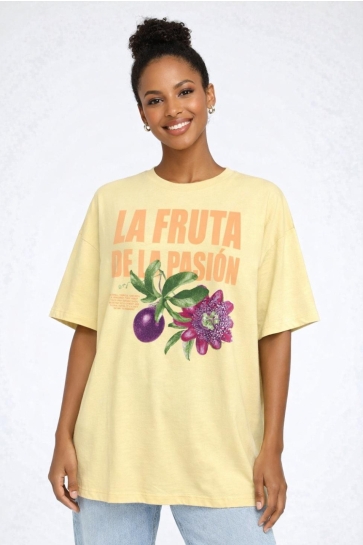 Only onlrosie s/s oversize tee cs jrs Geel