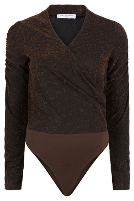 Lofty Manner bruine dames t-shirt | Vooraanzicht