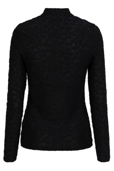 Lofty Manner zwarte dames t-shirt | Achteraanzicht