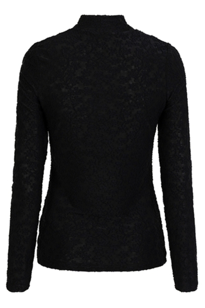 Lofty Manner zwarte dames t-shirt | Achteraanzicht