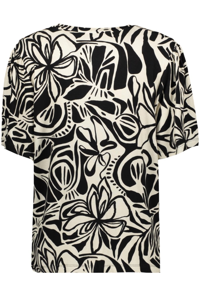 Geisha zwarte dames t-shirt | Achteraanzicht