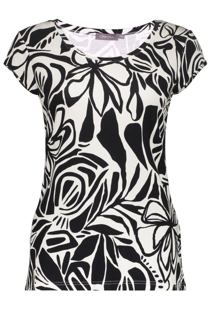 Geisha zwarte dames t-shirt | Vooraanzicht