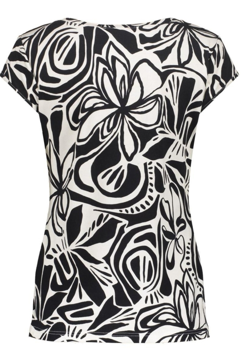 Geisha zwarte dames t-shirt | Achteraanzicht