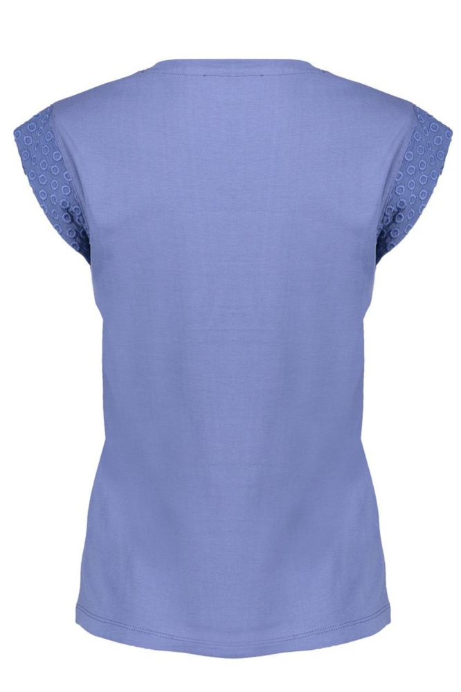 Geisha blauwe dames t-shirt | Achteraanzicht